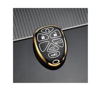 RORVECQ For Cadillac For Escalade Car Key Case Cover Protector Accessories Soft TPU Shell Fob(BLACK,6button)
