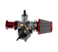 RORVECQ For CB125 XL125S TRX250 TRX 250EX XR100 XR200 CG CB 125 150 Cc ATV Quad Dirt Bike Motorcycle For PZ26 Carburetor Aluminium Kit(Cable red)