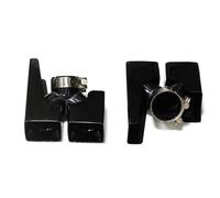 RORVECQ For Defender 90 110 130 Exhaust Upgrade Conversion Four Outlet Sport Stainless Steel Square Port Tailpipe Silencer(BLACK,2.0)