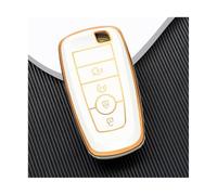 RORVECQ For For Mondeo For Fusion For Mustang For Explorer For Focus For Escape For Lincoln TPU Car Key Case Cover Shell Fob(WHITE,4 Button)