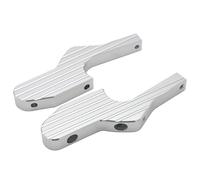 RORVECQ For GT GTS GTV 60 125 200 250 300 300ie Motorcycle Accessories Passenger Foot Peg Extensions Extended Footpegs(Silver)