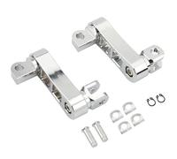 RORVECQ For Harley For Sportster For Softail For Dyna For Touring For Electra Universal Adjustable Footpeg Extension Male Bracket(Chrome)