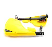 RORVECQ for Kawasaki Etc Universal Motorcycle Handlebar Hand Guards with Led Turn Signals Shield Brake Clutch Lever Protector Motocross(Yellow)