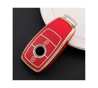 RORVECQ For Mercedes For Benz A C E S G Class GLC CLE CLA W177 W205 W213 W222 X167 AMG Key Case Cover TPU Car Shell Fob Holder(RED,2button)