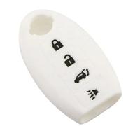 RORVECQ For Nissan For X-Trail For Qashqai For Cube For Juke For Pathfinder For TIIDA For Murano For Rouge Key Protective Cover Case(WHITE)