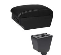 RORVECQ For R&enault For Clio 4 Armrest For R&enault For Captur For Clio 3 III IV Car Armrest Box Car Storage Box Cup Holder Ashtray(E1 White Line)