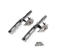 RORVECQ For R1250GS R 1250 GS LC 2013-2024 2023 R1200GS R 1200 GS Adv Motorcycle Highway Front Foot Pegs Folding Footrests Clamps(Silver)