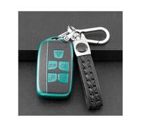 RORVECQ For Range For Evoque For Sport For Freelander For Discovery For Velar For Jaguar XE XF XJ TPU Car Key Case(Green,1 Set)