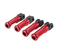 RORVECQ For S1000RR S1000R R S 1000 R RR For NineT R1200 For Racer Motorcycle Rider Footpegs Rest Pedal Foot Peg Footrest(RED,1 Set)