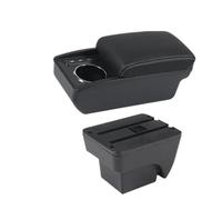 RORVECQ For SEAT For ARONA Armrest Box Double-layer Central Storage Box Cup Holder Retrofit Interior Car Accessories(B3 Black white 3USB)