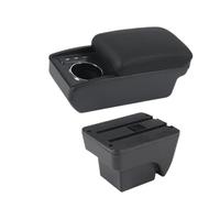 RORVECQ For SEAT For ARONA Armrest Box Double-layer Central Storage Box Cup Holder Retrofit Interior Car Accessories(B2 black line 3USB)