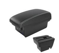 RORVECQ For SEAT For ARONA Car Armrest Modification Double-layer Storage Box With USB Charging Car Accessori(B3 Black white 3USB)
