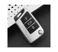 RORVECQ For Seat For Ateca For Leon FR 2 For Ibiza Keyless TPU Car Flip Key Case Cover Shell(Silver)