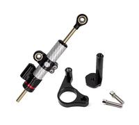 RORVECQ For Suzuki GSX250R GSX 250R Gsx250r Motorcycle Carbon Pattern Brazing Stabilizer Steering Damper Mounting Bracket Kit(Model A)
