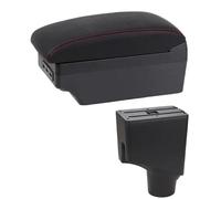 RORVECQ For Toyota For Yaris 2015 2016 2017 2018 2019 2020 2021 Car Armrest Box Central Console Storage(E1 Red Line)