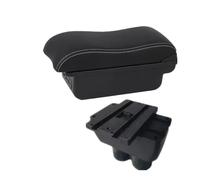 RORVECQ For VW For T&ouran For Caddy Armrest Box Central Storage Box Interior Retrofit Car Accessories(B2 Black white 3 USB)