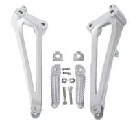 RORVECQ For Y&amaha YZF R1 YZF-R1 2009 2010 2011 2012 2013 2014 Motorcycle Rear Passenger Footrest Foot Peg Bracket Set(Silver)