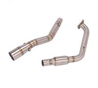 RORVECQ For Y&amaha YZF R15 V3 R125 MT125 Mt 125 2020 2021 Motorcycle Exhaust System Escape Moto Modified Front Link Pipe With Catalyst(Silver)