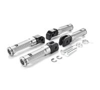 RORVECQ For YAMAHA YZF R6 R1-M YZF-R1 R1S R1M YZF-R6 R6S Motorcycle Pedal Footpeg Holder Footrest Foot Pegs(Silver,1 Set)