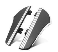 RORVECQ Front Driver Floorboards Motorcycle Foot pegs Footrest For Harley For Touring For Softail For Electra For Street For Road For Glide(Black Silver)