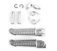 RORVECQ Front Foot Peg Footrest For Yamaha YZF R1 1998-2014 For R6 1999-2014 For R6S 2003 2004 2005 2006 2007 2008(Silver)