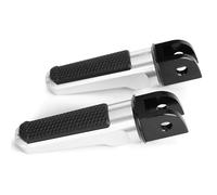 RORVECQ Front Foot Pegs Footrests For Suzuki GSX-S125 GSX-S750 GSX-S1000 GSX-S1000F GSX-R1000/R GSXS 125 750 750 GSXR 1000R SV650(Silver)