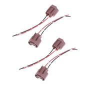 RORVECQ Halogen Fog Light Socket Harness - Dual-Wire Replacement Connector With Gauge Wiring For Headlight/Fog Lamp Repair 9006 (HB4)(4pcs)