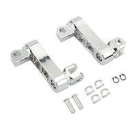 RORVECQ Motorcycle Adjustable Passenger Footpegs Mount Kit Highway Pegs Male Mount Foot Peg Clamp Support Extensions Bracket For Harley(Chrome)