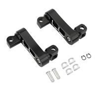 RORVECQ Motorcycle Adjustable Passenger Footpegs Mount Kit Highway Pegs Male Mount Foot Peg Clamp Support Extensions Bracket For Harley(Black White)
