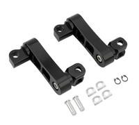 RORVECQ Motorcycle Adjustable Passenger Footpegs Mount Kit Highway Pegs Male Mount Foot Peg Clamp Support Extensions Bracket For Harley(BLACK)