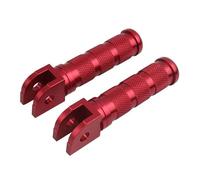 RORVECQ Motorcycle CNC Aluminum 1 Pair Retro Footrests Foot Pegs Pedals Universal For Dax For Monkey For Bike ATV(RED)