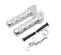 RORVECQ Motorcycle CNC Aluminum Rear Pedal For Yamaha MT-10 MT-09 MT-03 MT-07 MT-25 FZ-07 FZ-09 FJ-09 FZ-10 FZ-6R N S FZ1 FZ8 YZF(Silver)