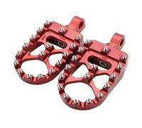 RORVECQ Motorcycle CNC Wide Fat Footpegs 360° Roating Foot Pegs For Harley For Dyna Fat Bob For Softail For Sportster For Street Bob Universal(RED)