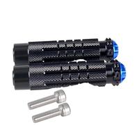 RORVECQ Motorcycle Footrest Efficient Anti Slip Rearset Footrests Foot Rest Motorbike Rear Footpegs Thread Set Pedals Universal(Black-Blue)