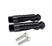 RORVECQ Motorcycle Footrest Efficient Anti Slip Rearset Footrests Foot Rest Motorbike Rear Footpegs Thread Set Pedals Universal(BLACK)