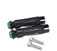 RORVECQ Motorcycle Footrest Efficient Anti Slip Rearset Footrests Foot Rest Motorbike Rear Footpegs Thread Set Pedals Universal(Black-Green)