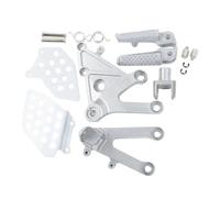 RORVECQ Motorcycle Front Driver Footrest Foot Pegs For CBR 600RR 600 RR 2003 2004 2005 2006(Silver)