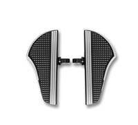 RORVECQ Motorcycle Rear Passenger Floorboards Male Mount Foot Pegs Aluminum Pedal For Harley For Touring For Electra For Glide For Dyna(Chrome and Black)