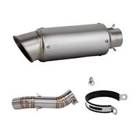 RORVECQ Motorcycle Slip On Line Exhaust Project Muffler Middle Pipe For CBR500R CB500F CB500X CBR400R CB400F CB400X 2016-2024(Style J)