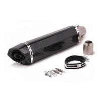 RORVECQ Universal 51mm Motorcycle Turnout Silence For Ninja 250 Z400 ETC Modified Small Hexagonal Exhaust Pipe Modification Parts(470MM round tail)
