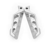 RORVECQ Universal CNC Aluminum Alloy Foot Pedals For Yamaha For Nmax For Xmax For Tmax R1 R3 MTO3 NVX155 For Aerox Series Scooter Foot Rests(Silvery)