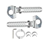 RORVECQ Universal Foot Pegs Foldable For R1300GS R1250GS R1200GS F900 F850 F750 G310 R GS S1000RR M1000 Moto Footrest Pedals(Silver)