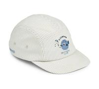 Rory Striped Seersucker Organic Cotton Cap Green 49 cm