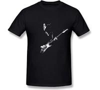 Rory T-Shirts Gallagher Cotton Men's T-Shirts Short Sleeve Tees Tops Clothing M Black