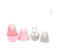 Rosa & Bo Pink Pastel Nesting Babies with Chiming Bo Bunny