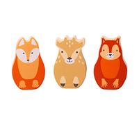 Rosa & Bo Woodlies Collectibles Set of 3 Wooden Character Toys for Toddlers 12+ Montessori Fantasy Little World Play (Flyte, Roxy & Harry)