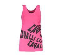 Rosa Cotton Tank Top - female - Cavalli Class - Sleeveless Tops - Pink - M - Tops M