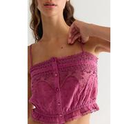 Rosa Embroidered Cami at Free People in Violet Quartz, Size: XL - female