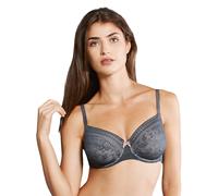 Rosa Faia Women's Fleur Non-Padded Wired Bra, Grey (Anthracite 408), (Size:38J)