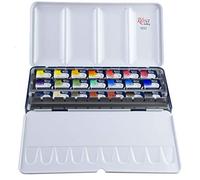 ROSA Gallery Professional Watercolor Paint Set, Made in Ukraine, 21 Water Colors of 2.5 ml, High Lightfastness Paints Kit for Artists, Adult, Lightweight and Portable Metal Case